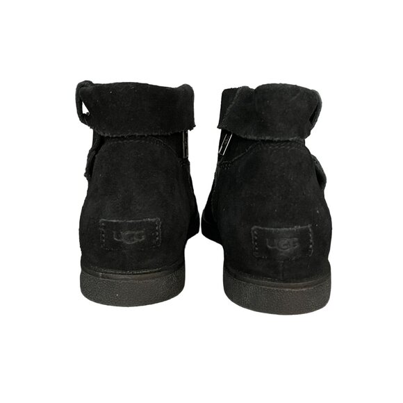 UGG Josefene Cuff Suede Ankle Black Boots 1130525, Size 6.5 NWOB - Picture 3 of 10